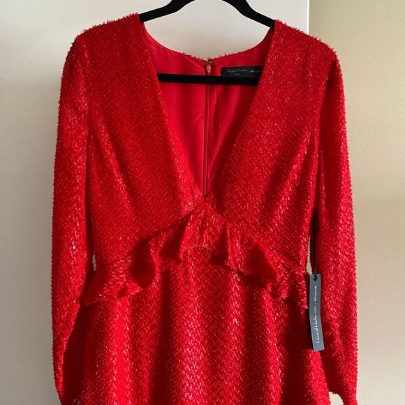 House of Harlow 1960 x REVOLVE Justina Maxi Dress Red Medium NWT Holiday Party - Picture 6 of 12